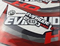 Evinrude 200HP E-tec HO 2011-2014 Graphite Cowl Outboard Decal Kit